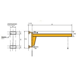 Potence inversée à profil IPE/CII-MII - Fayat Entreprise T.P. - Charge 125 à 4000 kg - Hauteur de levage optimisée
