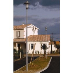 Mât d'éclairage public d60 / hauteur 3 - 4.5 m / en aluminium / diamètre 60 mm / diamètre base 114 mm