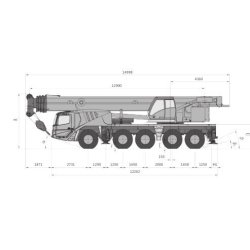 Grue automotrice GMK5110-1 - Manitowoc Cranes - Charge maximale 110 t - Flèche 50,64 m - Moteur Mercedes 380 kW
