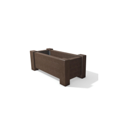 Lot de 3 Jardinières Muscari Marron en plastique recyclé - 130cm x 60cm
