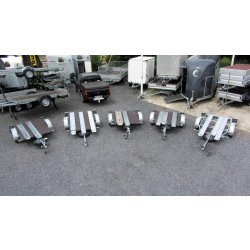 Remorque facile à utiliser à 1 essieu de 600 kg idéale pour le transport de 2 motos ou 400 kg - trigano tpm2s