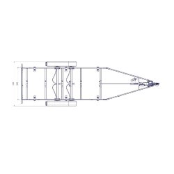7m-2m20 2x1800kg - 3500 kg - VLEMMIX - Remorque Porte-Bateau