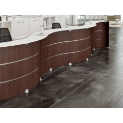 Banque d'accueil modulaire GLASS - Design moderne avec modules personnalisables et finitions variées