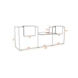Bureau d'accueil AMBIANCE - PMR central - moderne et fonctionnel - 300 ou 380 cm