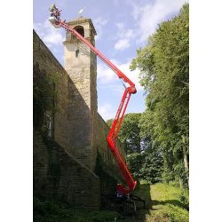 Nacelle araignée semi-automotrice tout terrain sur chenilles - Basket série SPIDER - Hauteur de travail jusqu'à 22m - Bi-énergie ou tout électrique