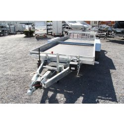 Remorque plateau porte engin avec roues extérieures - lider - 34780