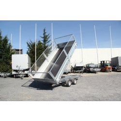 Remorque benne hydraulique LIDER 39614 PE - plateau 4 mètres - pompe électrique autonome