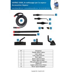 Vapbio 3000 - nettoyeur vapeur professionnel - 3400 w - 8 bars