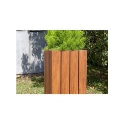623 - Bacs à fleurs SIT - fer et bois - 47 x 47 x 110 cm - 39 kg