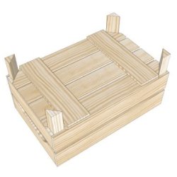 Caisse jardinière en bois S2 - Simply A Box - L36 x H29 x P54 cm - Bois brut ou 6 coloris de lasure à l'eau