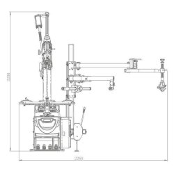 Démonte pneus automatique CVT 11'' à 26'' + 3ème bras