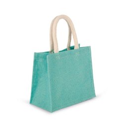 Sac réutilisable style cabas en toile de jute - modèle moyen - Réf: KI0273 - Kimood