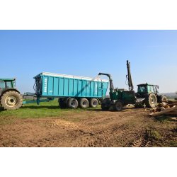 Rollpush 9747 - Benne agricole monocoque Rolland - Fond poussant inclinable - Volume 47 m³
