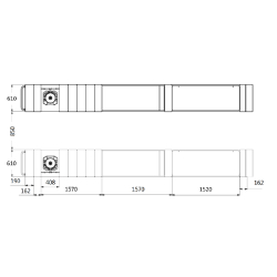 Pont ciseaux encastrable 5T + levage auxiliaire 3,5T - 5100mm