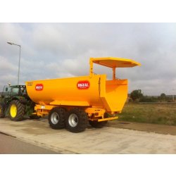 Série CIL bennes agricoles cylindriques - Rigual - volumes de 18,5 à 30,4 m3 avec caisse polycentrique et finitions en acier inox