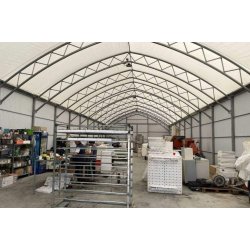 Serre à travées multiples dotée de faîtière double courbe en treillis,Idéale pour la construction d'entrepôts agricoles, d'abris pour le stockage de matériel agricole - Multiart TR