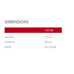 Sferis 133138 - Jardinières en béton sablé ou peint - Komserwis - Hauteur : 70 cm