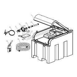 Cuves à carburants Renson - 400L - Pompe 12V, anti-UV, avec cloisonnement intérieur