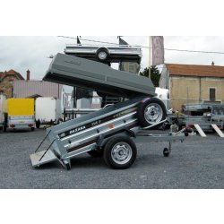 Remorque performante, facile à ranger et utiliser à 1 essieu alko avec frein 900 kg pour les transports, le bricolage ou les départs en vacances - daxara - 198 f te