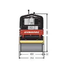 Rouleau vibrant duplex LP 6500 Dynapac - moteur HatZ 1d50s - 678 à 716 kg
