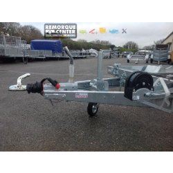 Porte voiture LIDER avec petites rampes - 1 essieu - PTAC: 1600 kg - 361 x 185 cm - Référence 39770
