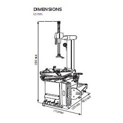 As924dvtiw - monte/demonte-pneus provac automatique avec blcoage exterieur de 10 à 24