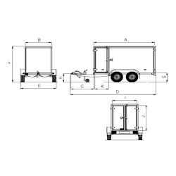 Saphire l-2 - remorque frigorifique - hapert remorques - capacité brute de chargement jusqu'à 3500 kg