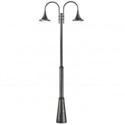 Lampadaire de parc pana - 2 lanternes -ip65- 3600 lumens - 4000 k - coloris antrhacite