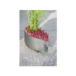 710 - Jardinières en aluminium ABES - Longueur : 1200 mm - Parois arquées et pointe sur deux côtés