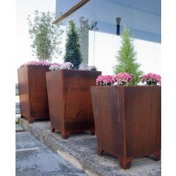 Jardinière en tôle d’acier Corten - Modèle ner um1202 - Durable et sans entretien