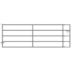 Art0076 - Barrière agricole en acier galvanisé - 2 à 3 m - extensible avec 5 lisses Ø40
