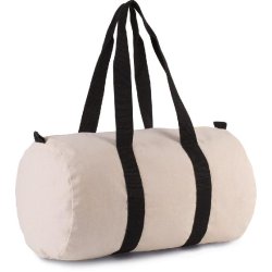 Sac fourre-tout en toile de coton - Kimood - Réf: KI0632 - 310 g/m² - Fermeture zippée - Couleur Natural/Black