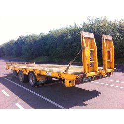 Remorque porte-engins Verem - référence 6399 - 19T PTC - 2 essieux - plateau basculant
