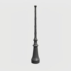 Mât d'éclairage public Vicomte 1 - hauteur 3.72 à 3.75 m - en fonte traditionnelle GL-250