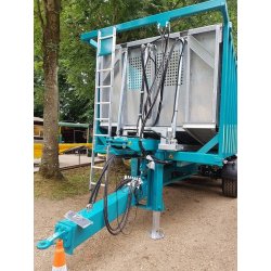 Rollpush 6732 - Benne agricole monocoque Rolland - Fond poussant inclinable et basculant - Volume maxi 32 m3