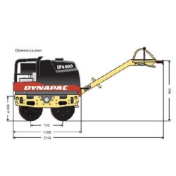 Rouleau vibrant duplex LP 6500 - Diesel - démarrage électrique et manuel - Puissance 6,8 kW