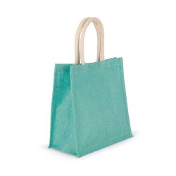Sac réutilisable style cabas en toile de jute - grand modèle - Réf: KI0274 - Marque: Kimood