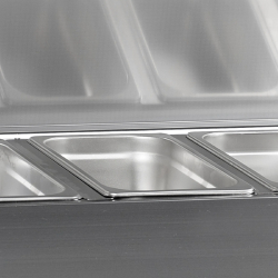 Vitrine réfrigérée GN1/4 GVC33-120 S/S Inox L1200mm 33586 TEFCOLD