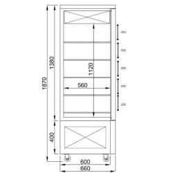 Vitrine de pâtisserie réfrigérée 400L 7489.5385 Combisteel