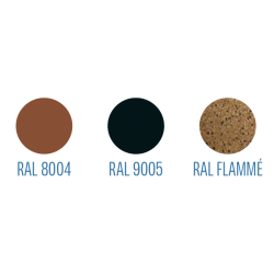 Panneau sandwich imitation tuile 40mm - Toitures neuves ou rénovations - Rouge 8004, noir ou flammé