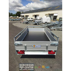 Remorque freinée aluminium - McAluPro DV135 - 1 essieu freiné - PTAC : 1350 kg - 255 x 133 cm - Référence MP 255 133 1350 1
