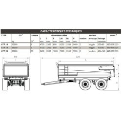 Apt - benne terrassière Gourdon - CU : de 13 à 20t - caisse demi-ronde tout HARDOX® 450