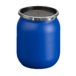 Fût en plastique à ouverture totale de forme cylindrique ou à facette - Capacité 6 L à 220 L