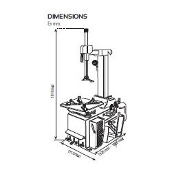 As944llmitiw - monte/demonte-pneus automatique 230v avec blocage exterieur 10 à 24