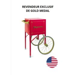 Charrette pour machine à pop corn professionnelle Fun Pop 4 oz (113 grammes) - Gold Medal - Dimensions 72x52x86 cm