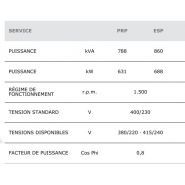 GTW-790 T5 50 Hz Triphasé - Groupe électrogène industriel 788 kVA - Genelec - Moteur Mitsubishi et alternateur Stamford_3