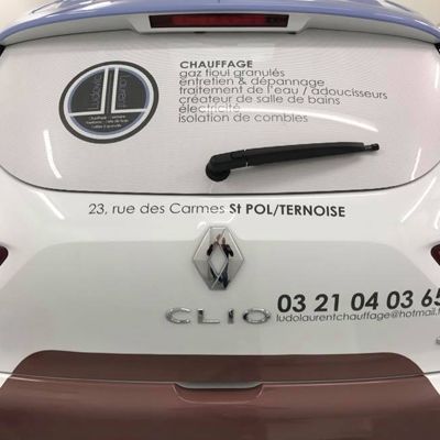 Pose de marquage sur lunette arrière microperforée garantie 1 an