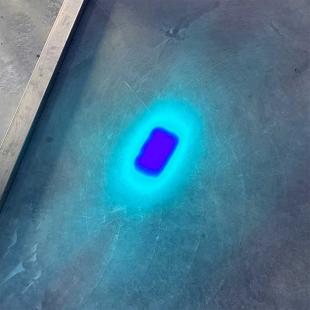 Feu de sécurité Blue Spot pour chariot élévateur - 2 LEDs bleues 5W - Alimentation 10/60V - IP68 - Réf 250212_3