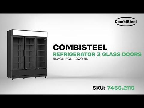 Réfrigérateur 3 portes en verre noir fcu-1200 bl l1600 7455.2115 COMBISTEEL_3