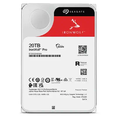 Seagate IronWolf Pro ST20000NT001 disque dur 20 To 7200 tr/min 256 Mo 3.5